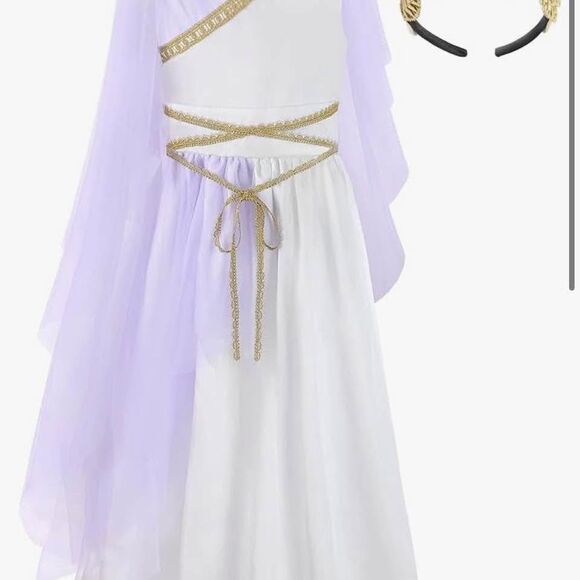 ReliBeauty Kids Greek Goddess Gostume Girls with Headband size 10 - Picture 1 of 8